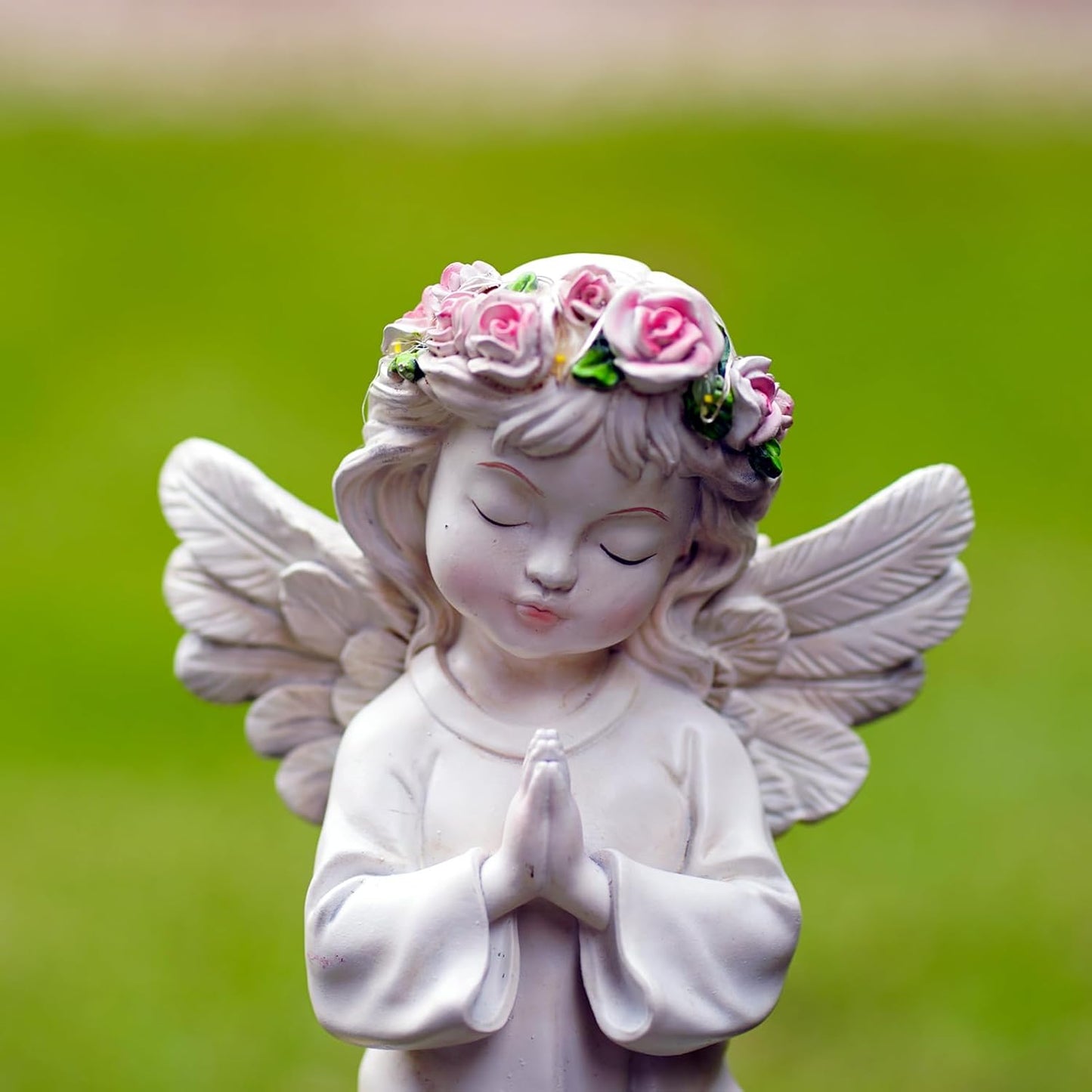 Praying Angel Solar Garden Statue with LED Light