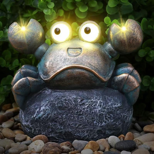 Solar-Powered Crab Garden Statue Light