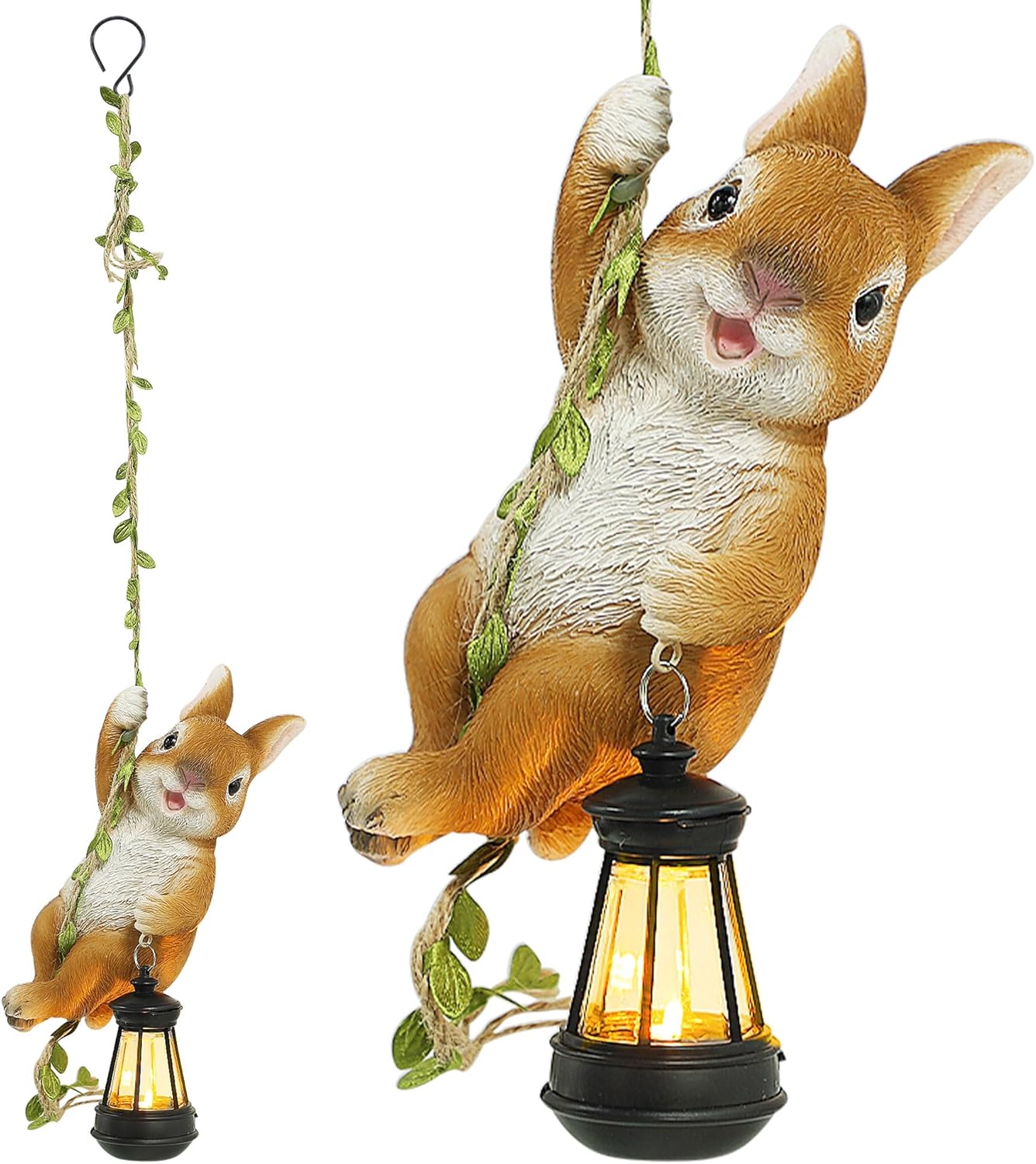 Creative Hanging Bunny Decorative Lamp – Outdoor Garden Balcony Ornament