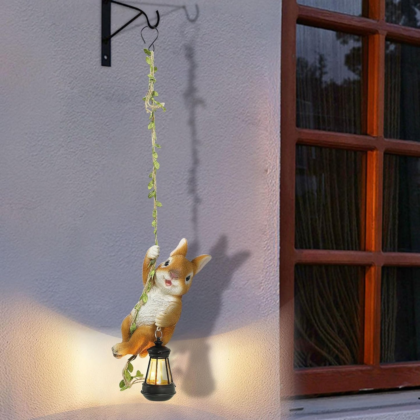Creative Hanging Bunny Decorative Lamp – Outdoor Garden Balcony Ornament