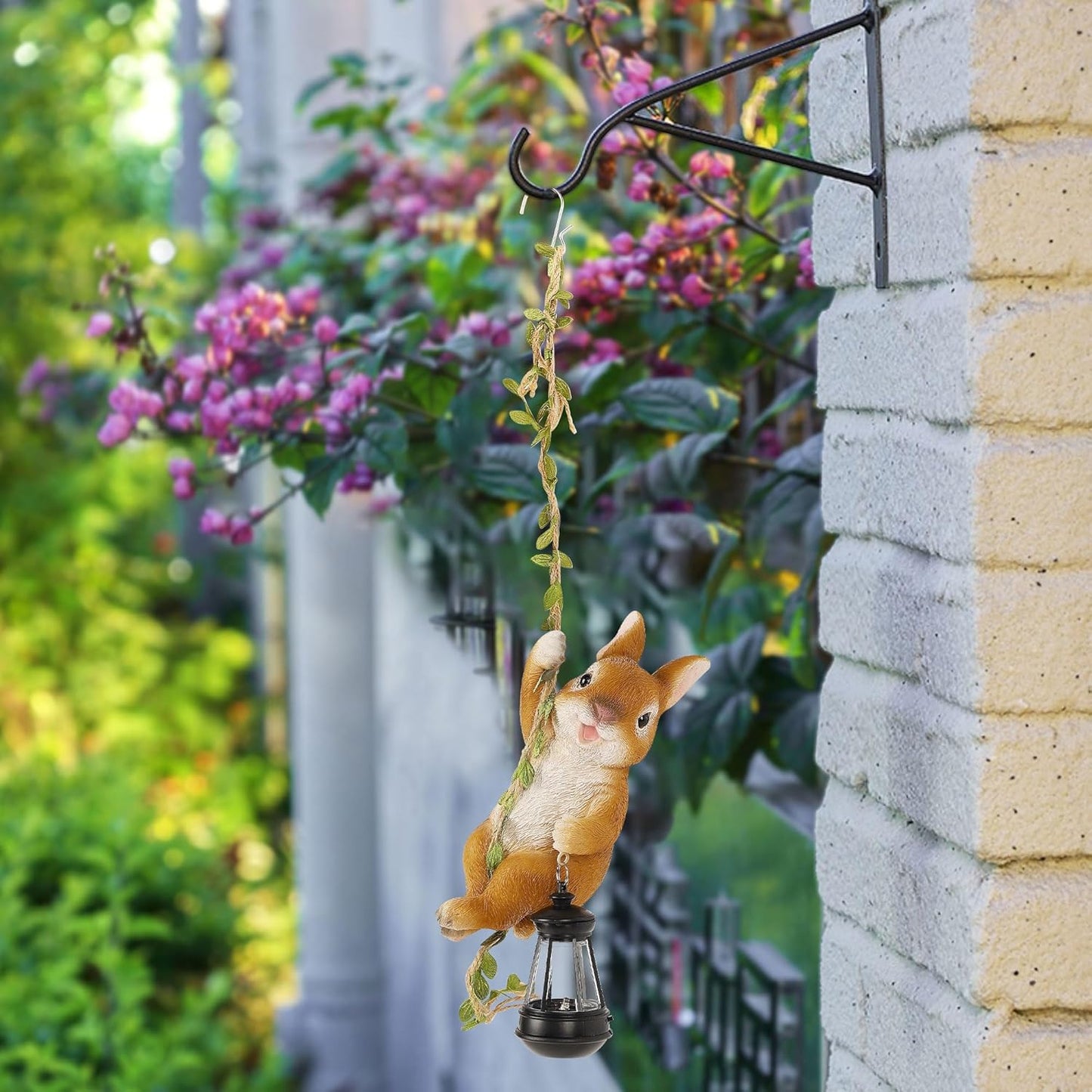 Creative Hanging Bunny Decorative Lamp – Outdoor Garden Balcony Ornament